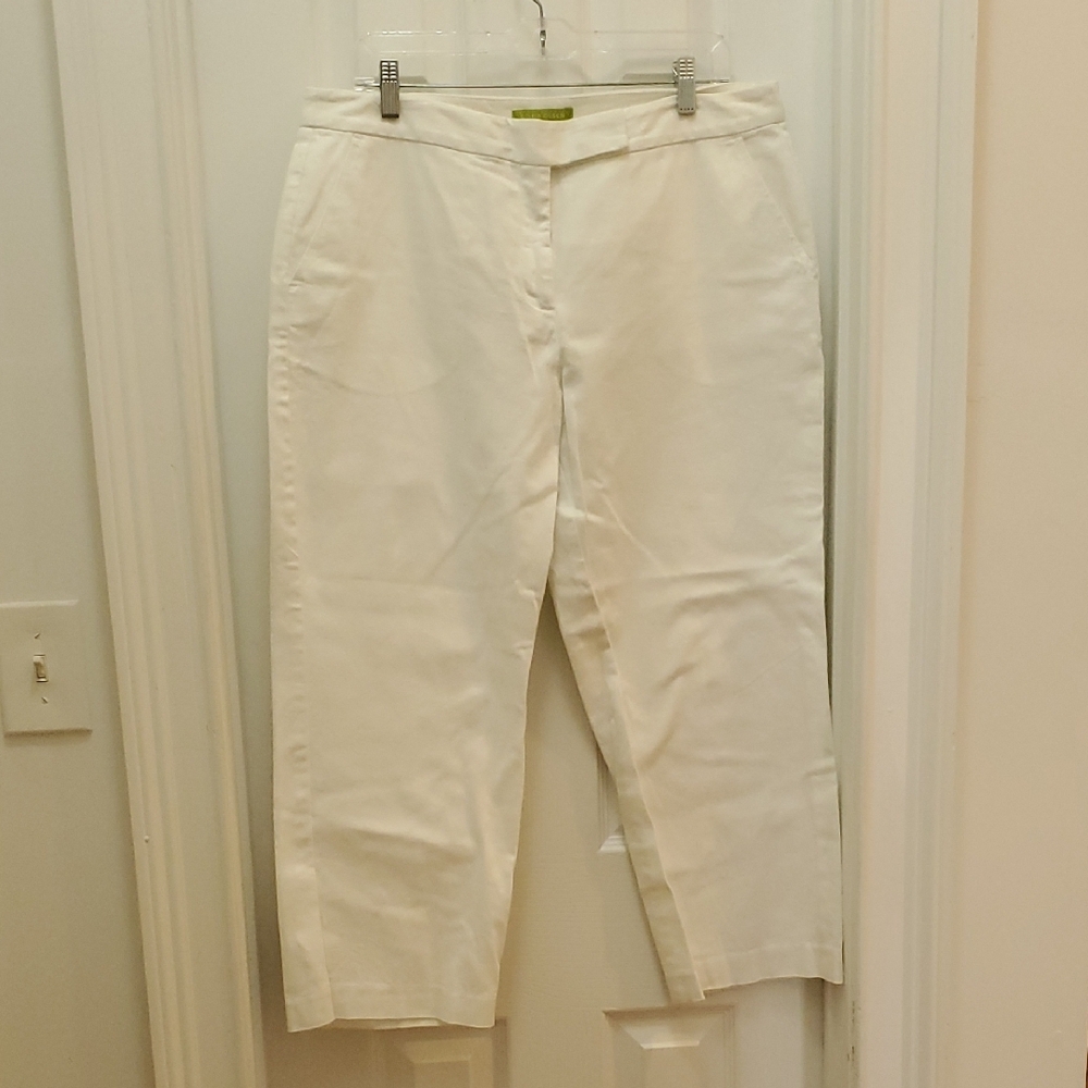 Sigrid Olsen Classic White Cropped Pants